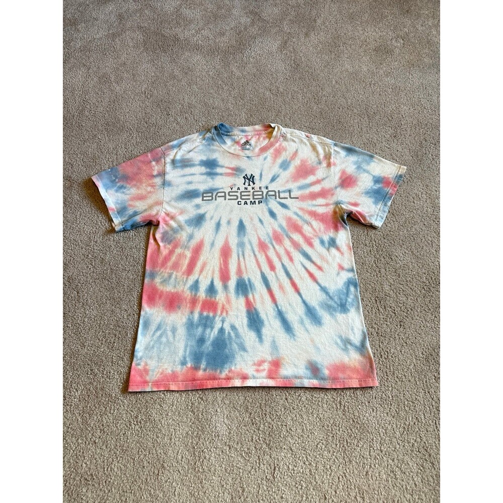 Vintage Adidas New York Yankee Baseball Camp Tie-Dye T-Shirt Men’s Size Medium